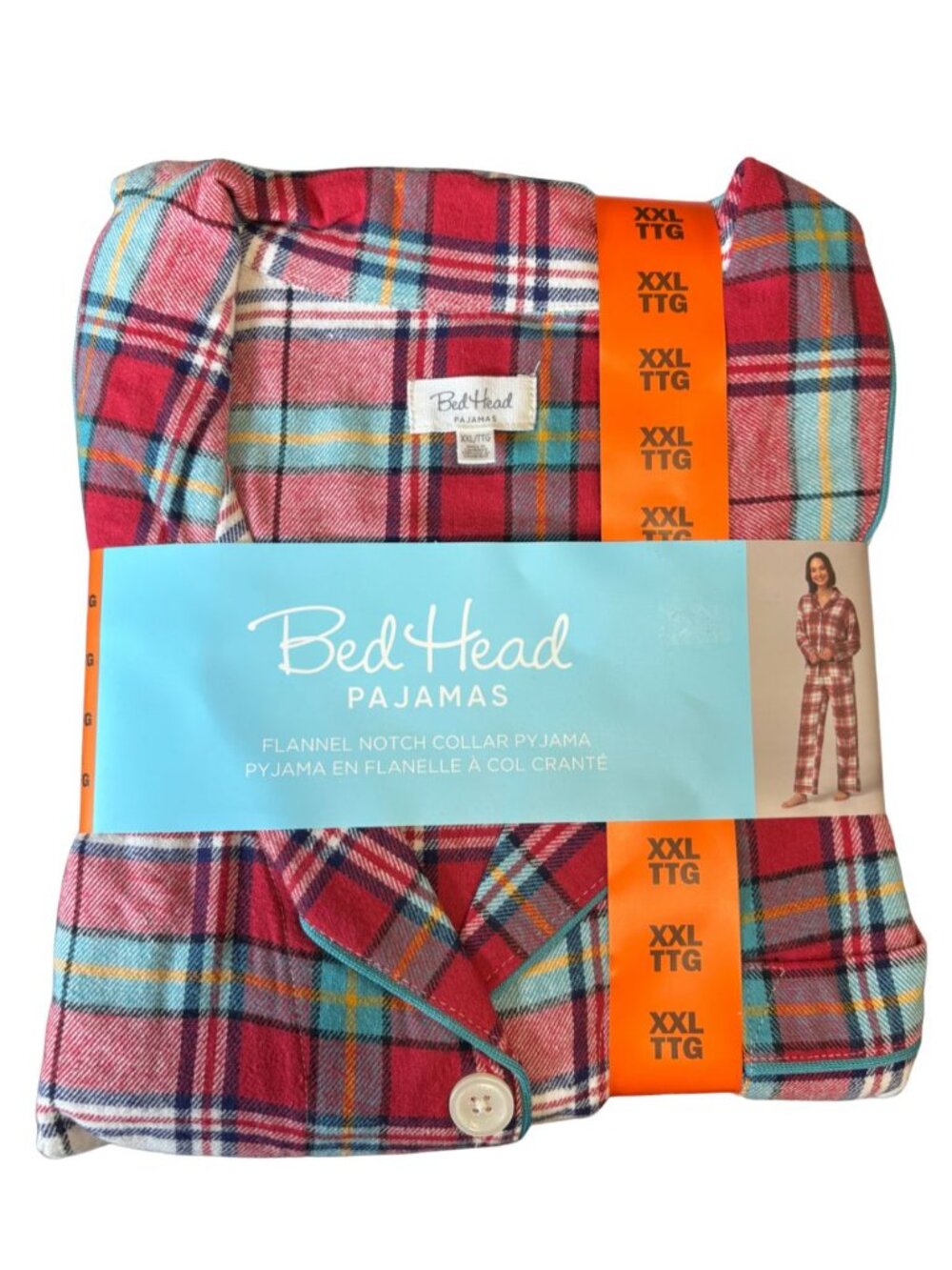 Bed Head Women's Pyjama Set | 2 Piece | Plaid | Size Extra Extra Large **NEW